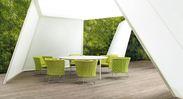 AMI - Sled base polyester garden chair by Paola Lenti - view 3